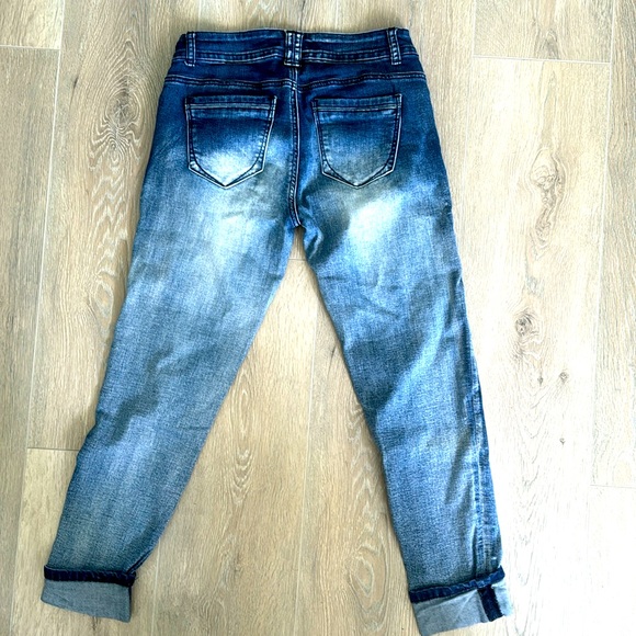 Women’s size 5 Destroyed Cuffed Jeans by Cat Crop / Hot Kiss - Picture 2 of 5